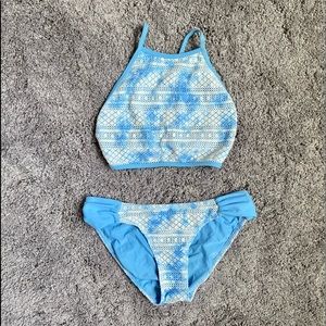Aerie Tie Dye Halter Top Swimsuit